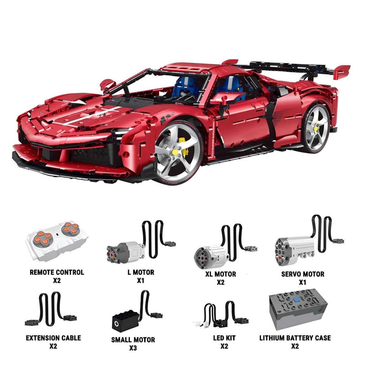 Guly 10623 - Static Version - SF90 XX Stradale Supercar Spider - vue 5 | Power Blockz