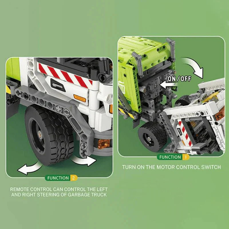 Reobrix 22022 - Urban Waste Collection Truck - vue 4 | Power Blockz