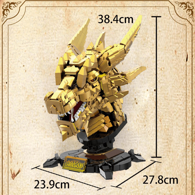 Qizhile 8100 - Gold Edition Dragon Head - vue 4 | Power Blockz