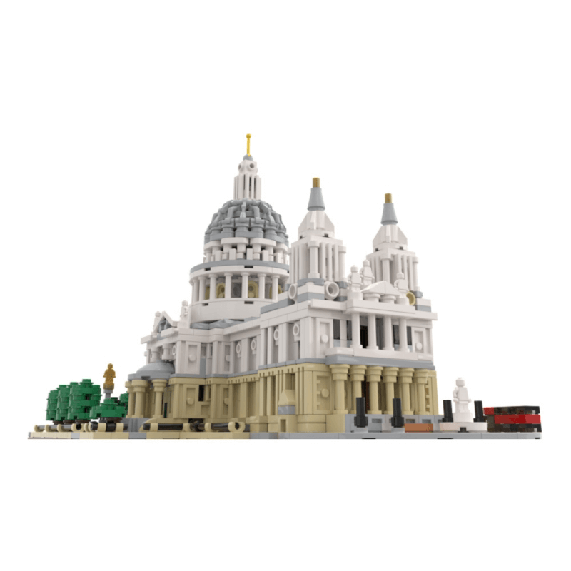 Gobricks MOC 186434 - Saint Pauls Cathedral 1:800 - vue 2 | Power Blockz