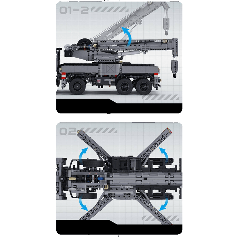 CaDa C61507W - Static Version - Mobile Crane Truck - vue 11 | Power Blockz