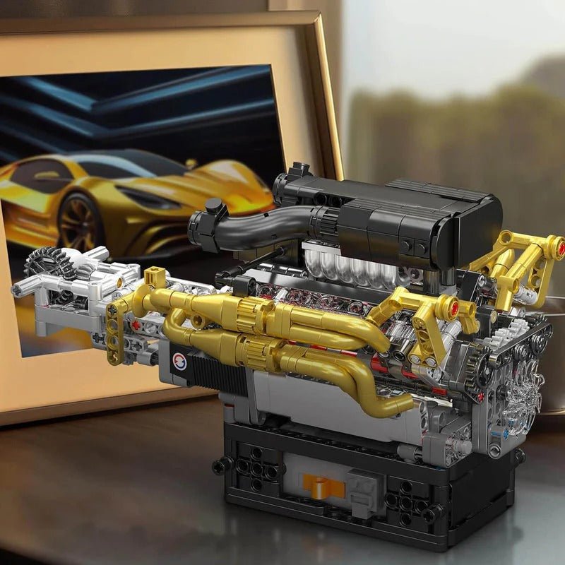 Mould King 10224 - 6.5L V12 N/A Valkyrie Engine Kit - vue 10 | Power Blockz