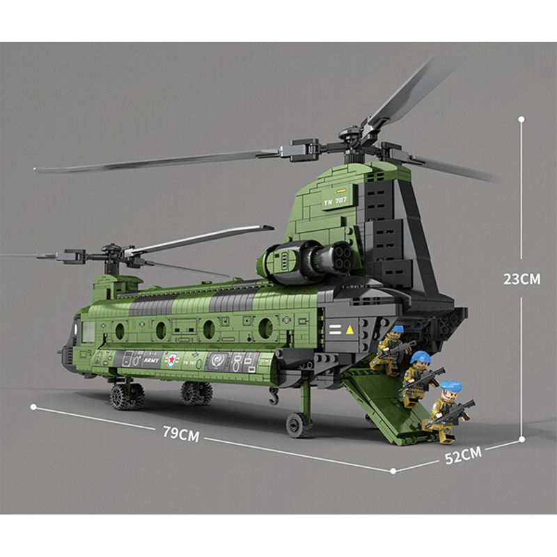 Reobrix 33031 - Transport Helicopter - vue 8 | Power Blockz