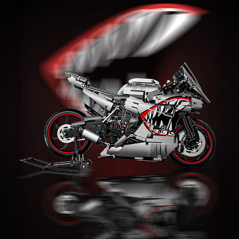 TQM X6601 - Gunmetal Shark Japanese Sportbike - vue 3 | Power Blockz