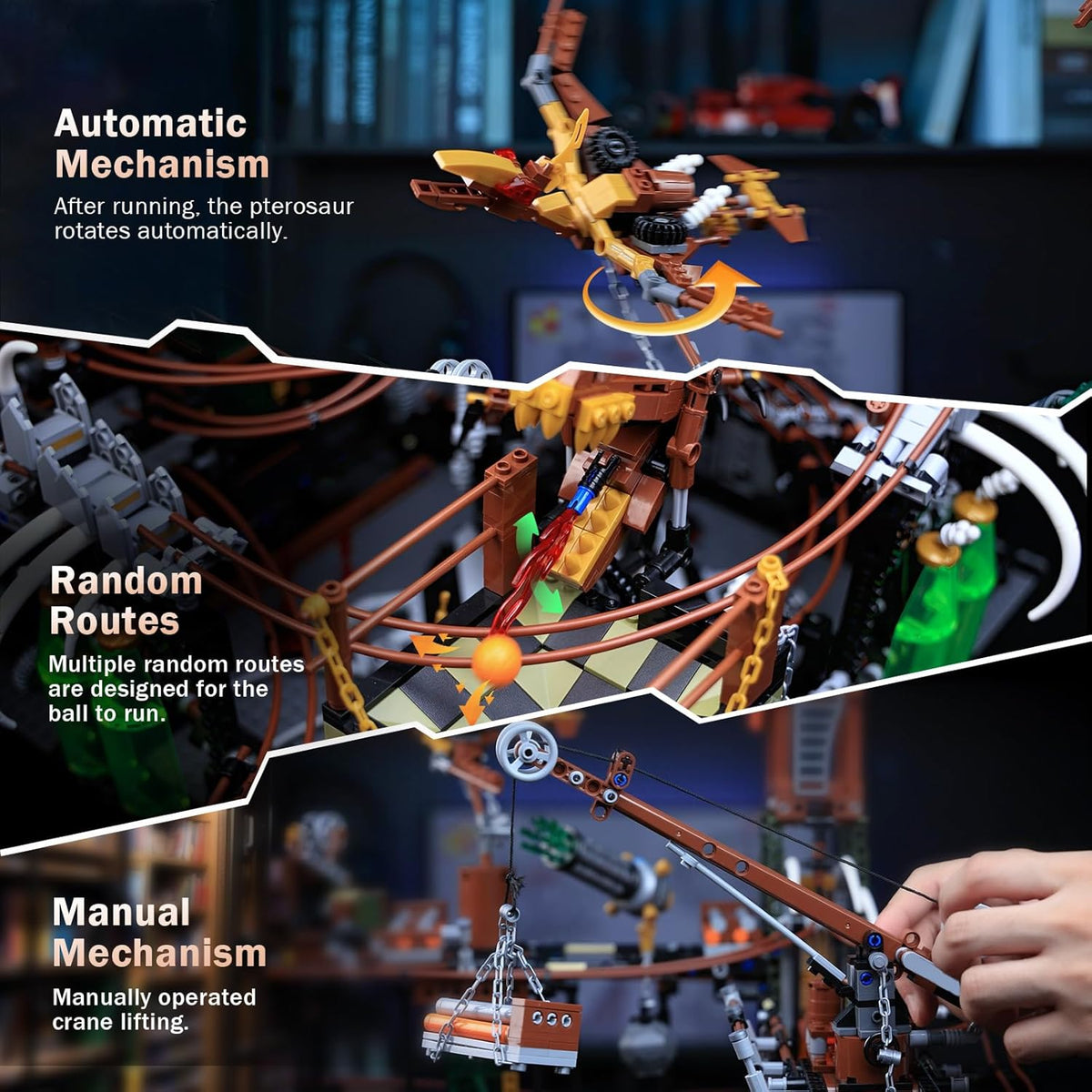 JMBricklayer 70003 - Grand Steampunk Marble Run - vue 2 | Power Blockz