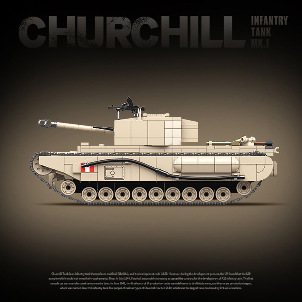 QUANGUAN 100238 - CHURCHILL MK.I Infantry Tank - vue 5 | Power Blockz