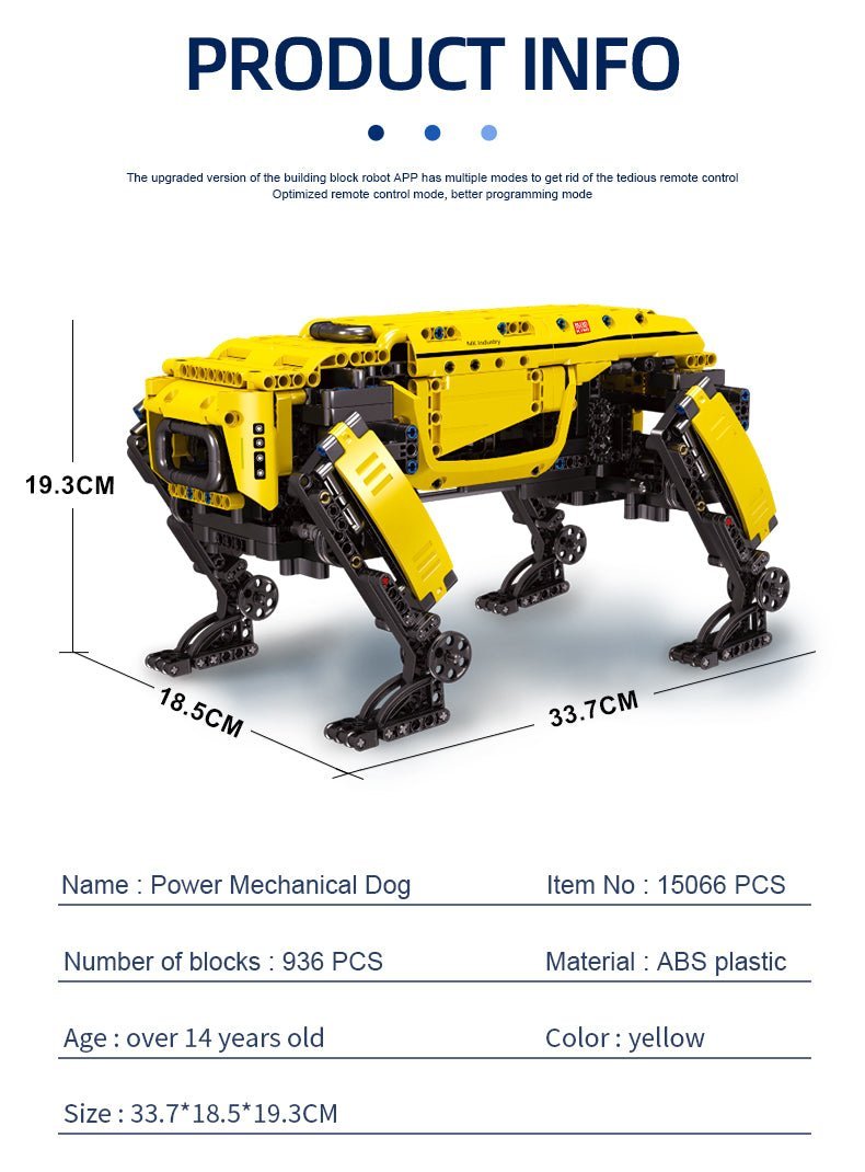 Mould King 15066 - Motorized Boston Dynamic Alphadog LS3 - vue 6 | Power Blockz