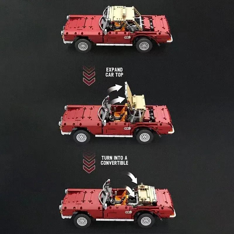 Reobrix 11005 - RC Motorized Vintage Roadster - vue 4 | Power Blockz