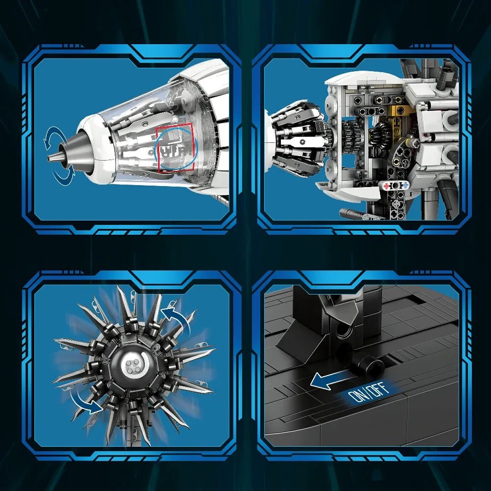 Reobrix 33018 - High-Bypass Turbofan Engine - vue 3 | Power Blockz