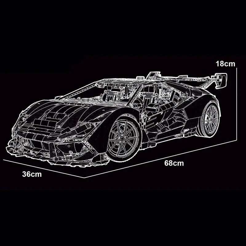 TGL T5046 - Static Version - Italian V12 SVJ Hypercar Green - vue 9 | Power Blockz