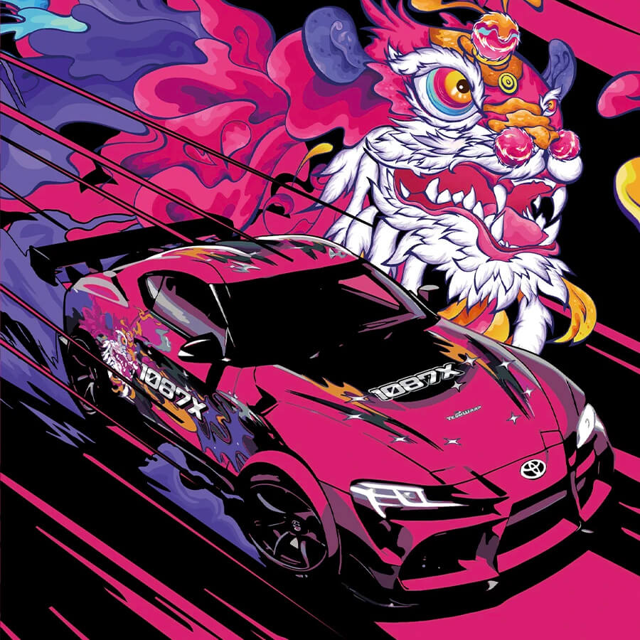 PB8852 with our box - Toyota Supra A90 - vue 4 | Power Blockz