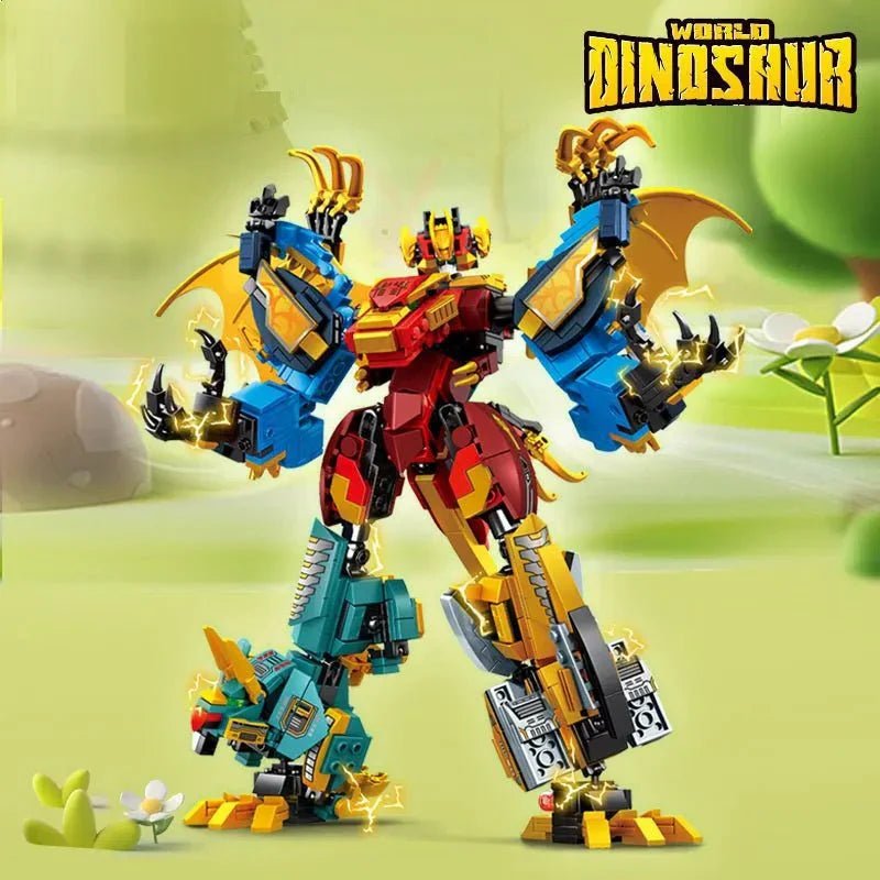 Sembo Dinosaur Mecha - Mecha Deformation Dinosaur Transformation - vue 4 | Power Blockz