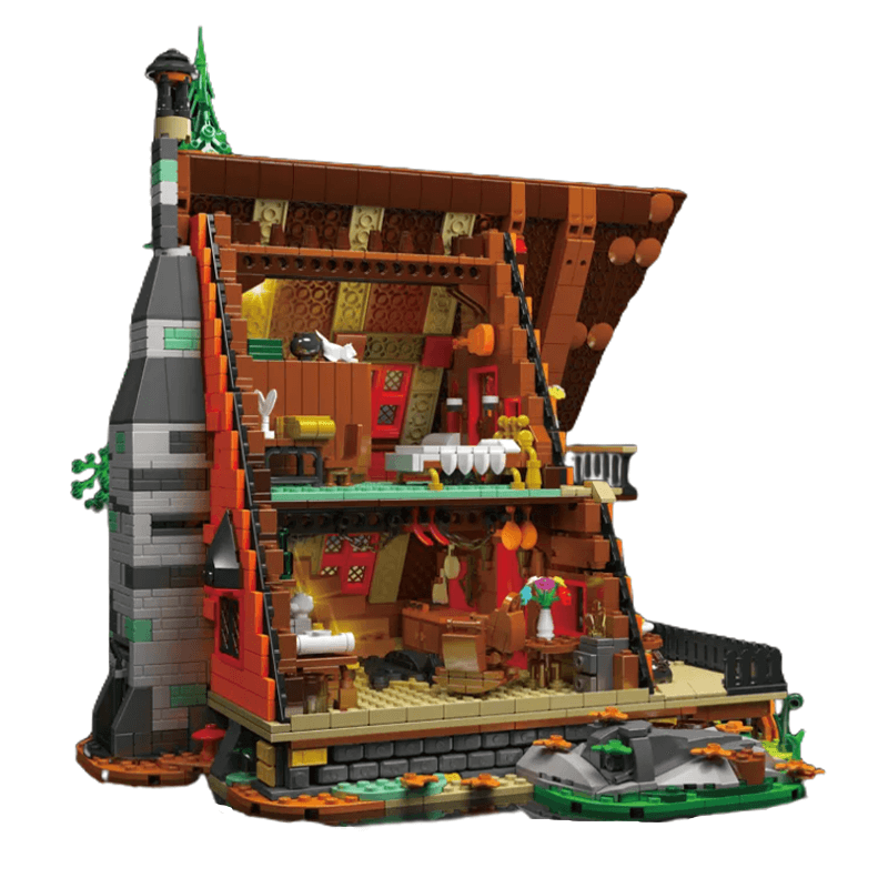 Mould King 16053 - Wooden Cabin In The Woods - vue 3 | Power Blockz