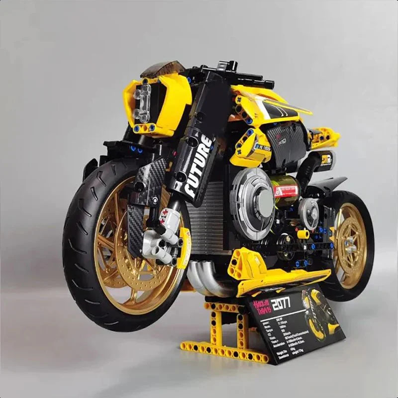 KBOX 10506 - Cyberpunk Neon Street Bike - vue 4 | Power Blockz