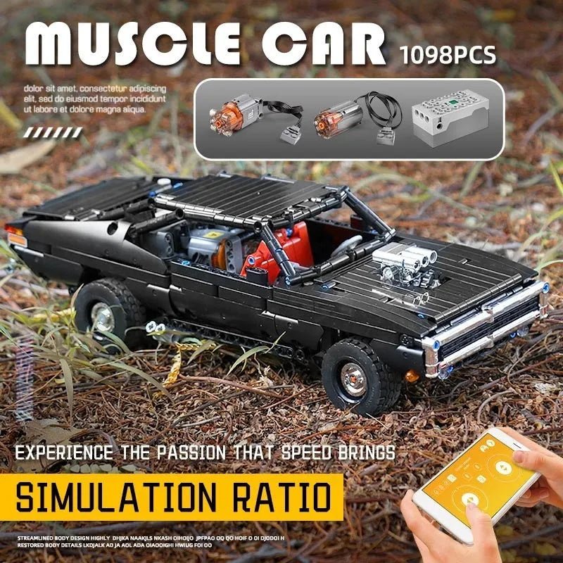 Mould King 13081 - Static Version - V8 Street Muscle Hero - vue 2 | Power Blockz
