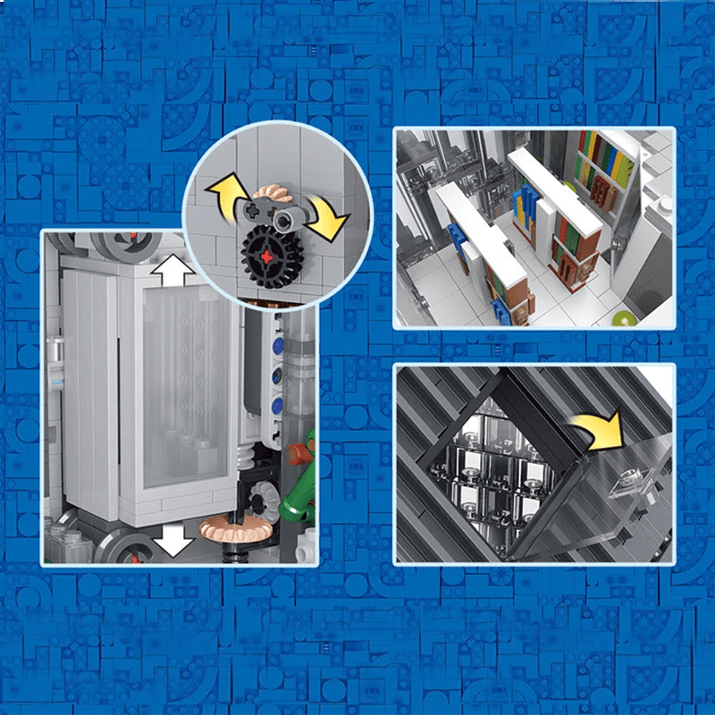 Mould King 16022 - Modern Library - vue 4 | Power Blockz