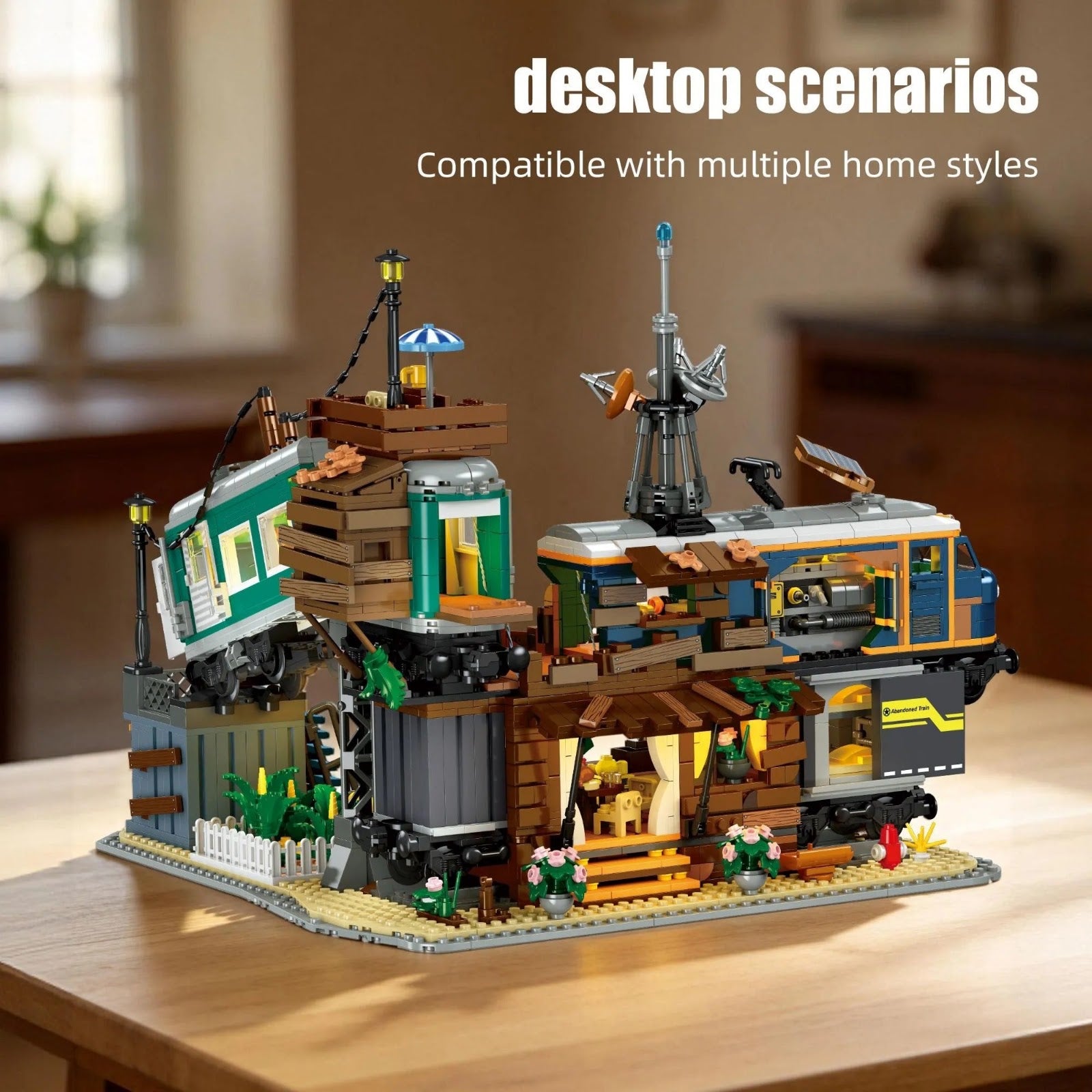 JIESTAR 59167 - Train Park Modular Buildings - vue 2 | Power Blockz