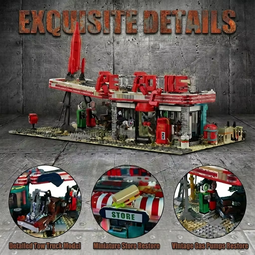 YM001 - Red Rocket Abandoned Gas Station Fallout - vue 4 | Power Blockz