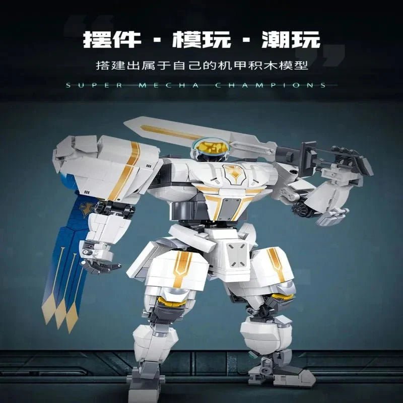 Transformed Super Mecha Arthur Robot Warrior Bricks Toy | 660pcs - Transformed Super Mecha Arthur Robot Warrior Bricks Toy - vue 7 | Power Blockz