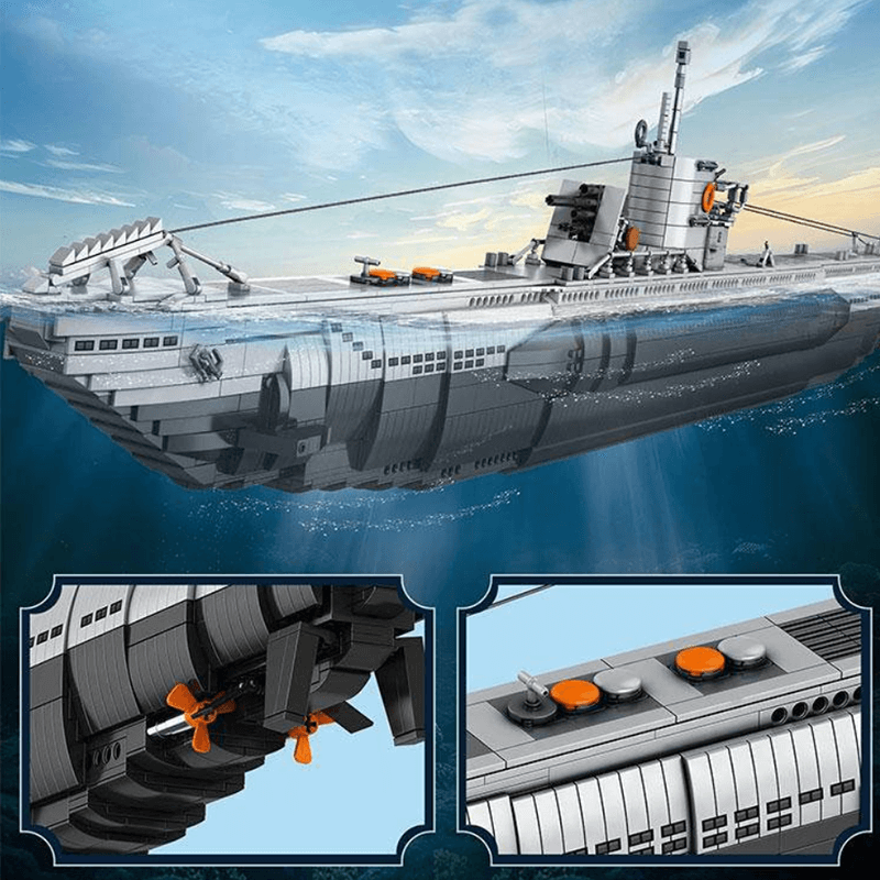 Reobrix 33050 - German U Boat - vue 9 | Power Blockz