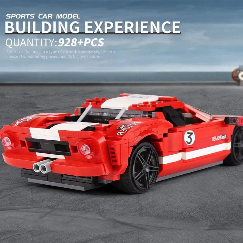 Mould King 10002 - 2005 Heritage GT40 Racer - vue 3 | Power Blockz