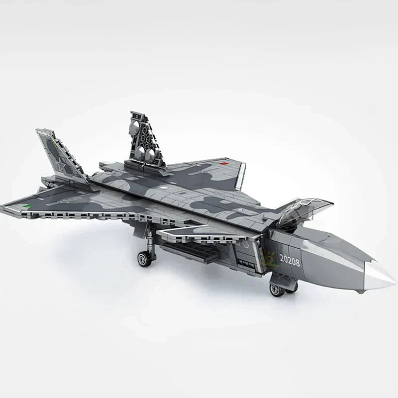 Sembo 202125 - J-20 Fighter Aircraft - vue 2 | Power Blockz