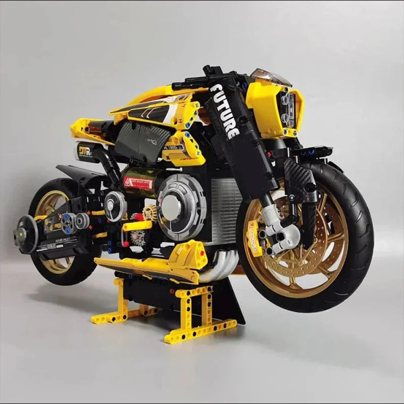 KBOX 10506 - Cyberpunk Neon Street Bike - vue 5 | Power Blockz