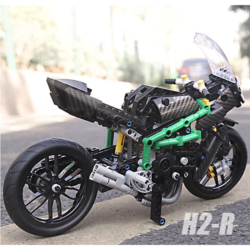 Mould King 23002 - Carbon Performance Motorcycle - vue 7 | Power Blockz