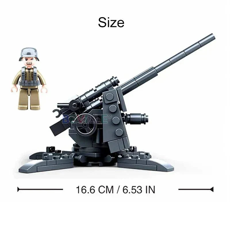 Sluban M38-B0852 - Military WW2 Normandy Landing 88MM Anti-Tank - vue 2 | Power Blockz