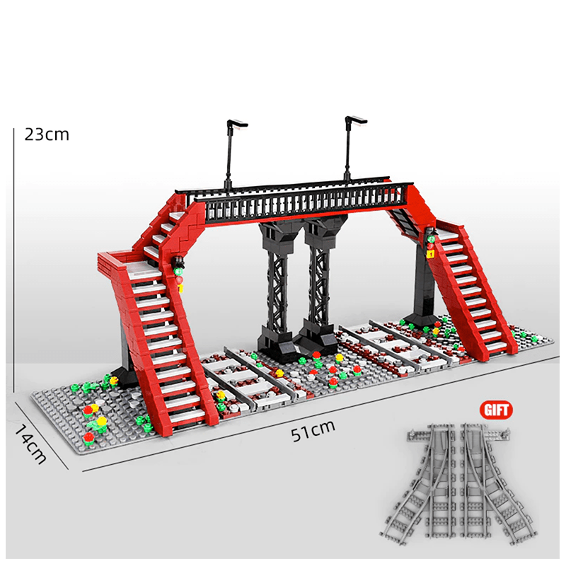 Mould King 12008 - Railway Crossing - vue 7 | Power Blockz