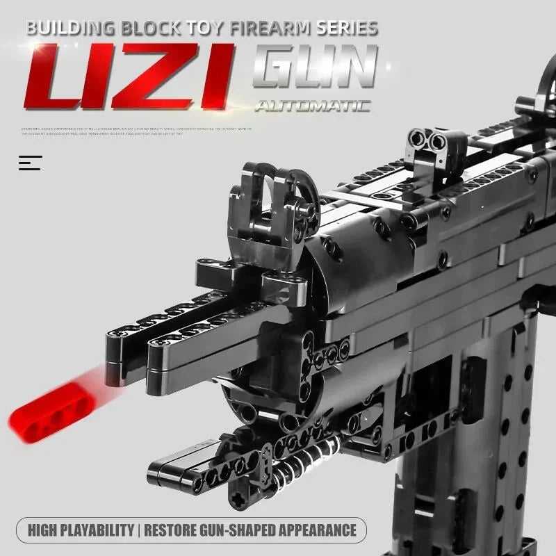 Mould King 14006 - UZI SMG Sub Machine - vue 5 | Power Blockz