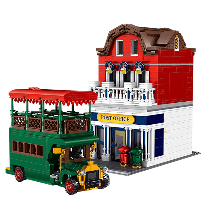 Mould King 11001 - British Post Office with Bus | Power Blockz