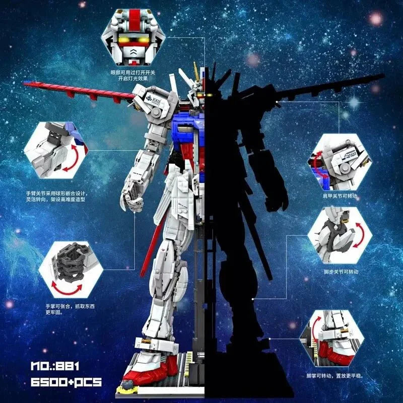881 GAT-X105 - Movie Robot Warrior Mech Bricks Toy - vue 3 | Power Blockz