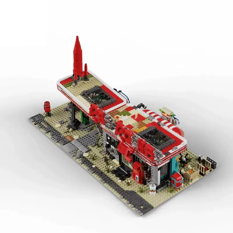 YM001 - Red Rocket Abandoned Gas Station Fallout - vue 9 | Power Blockz