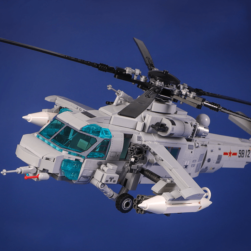 Sembo 202125 - Z-20 Attack Helicopter - vue 2 | Power Blockz