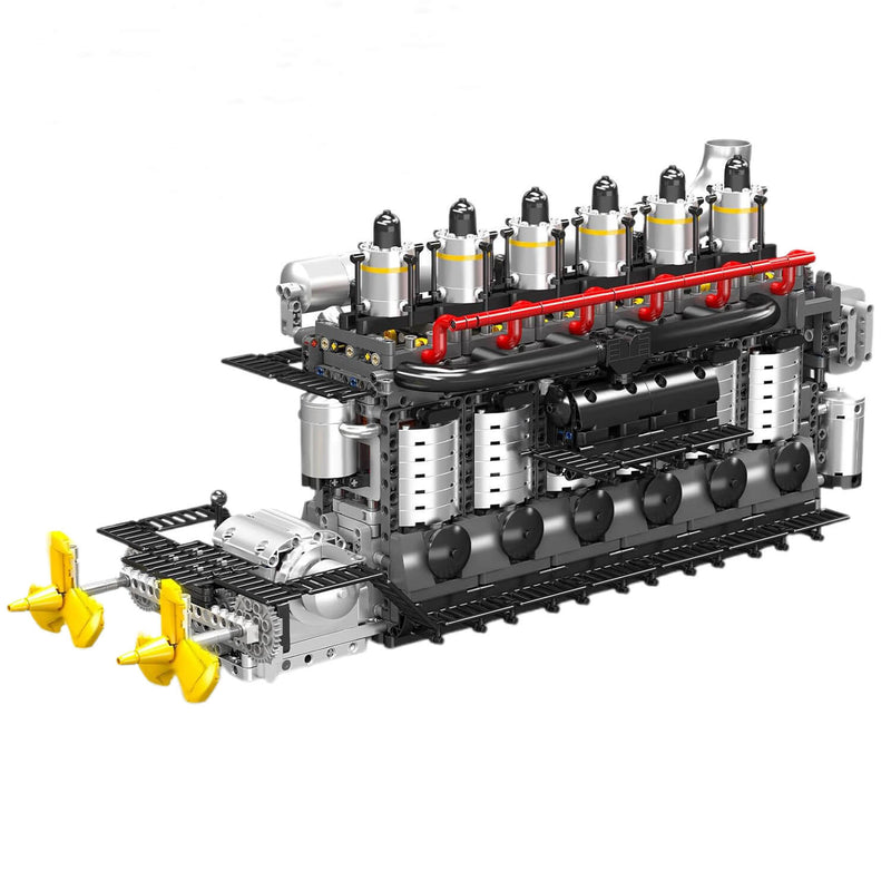 Mould King 10209 - Marine Twin-Prop Diesel Engine | Power Blockz