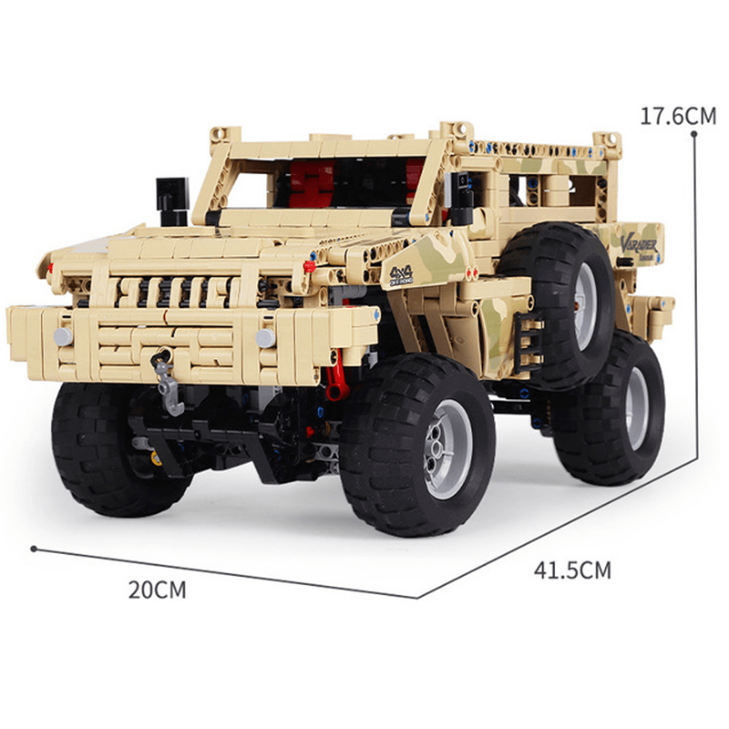 Mould King 13131 - Static Version - Military 4x4 Utility - vue 8 | Power Blockz