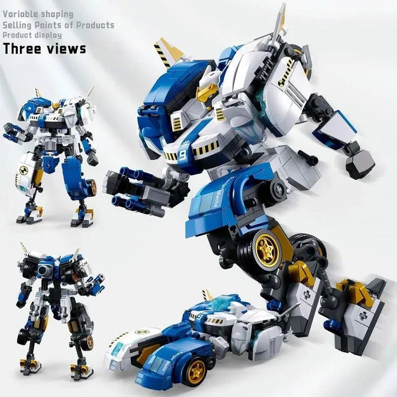 Transformer Safety Pioneer Mecha Warrior Bricks Toy | 524pcs - Transformer Safety Pioneer Mecha Warrior Bricks Toy - vue 5 | Power Blockz