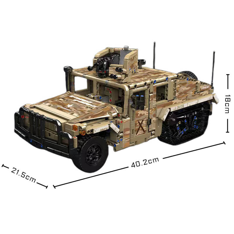 Mould King 20047 - RC Military H2 Technical Truck - vue 7 | Power Blockz