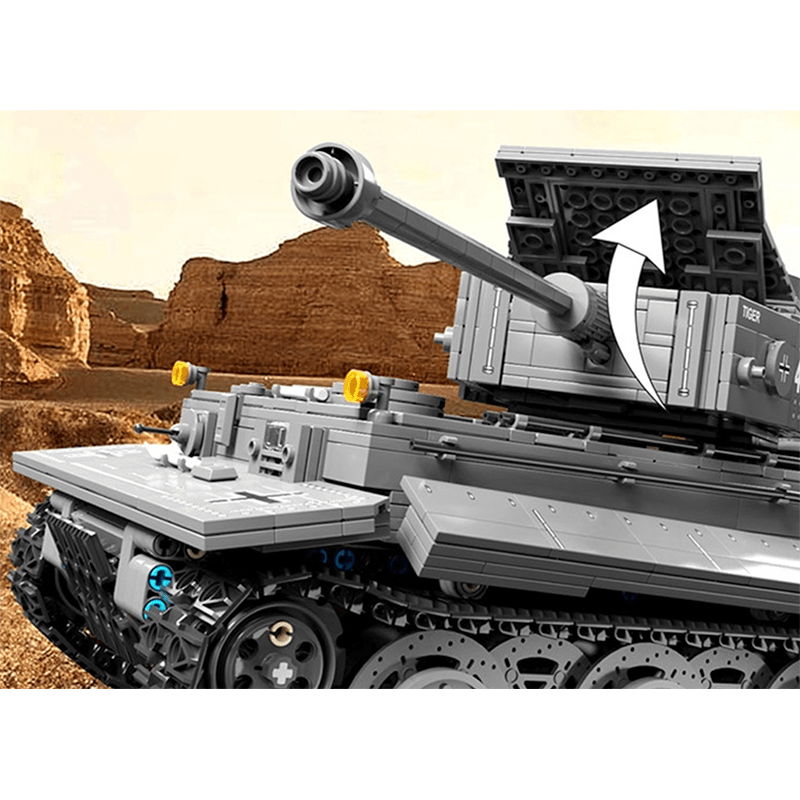 CaDa C61071W - Remote Controlled Tiger Tank - vue 9 | Power Blockz