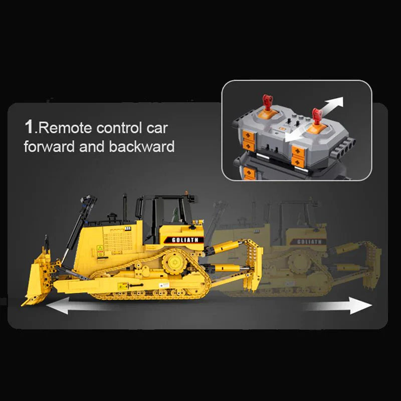 CaDa C61056W - Goliath Heavy Bulldozer - vue 3 | Power Blockz