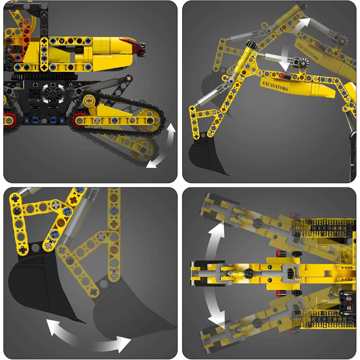 Mould King 17076 - Futuristic Concept Excavator - vue 2 | Power Blockz