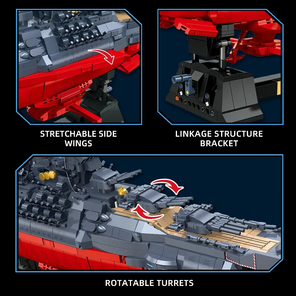 JIESTAR 58278 - Yamato-class Battleship - vue 3 | Power Blockz