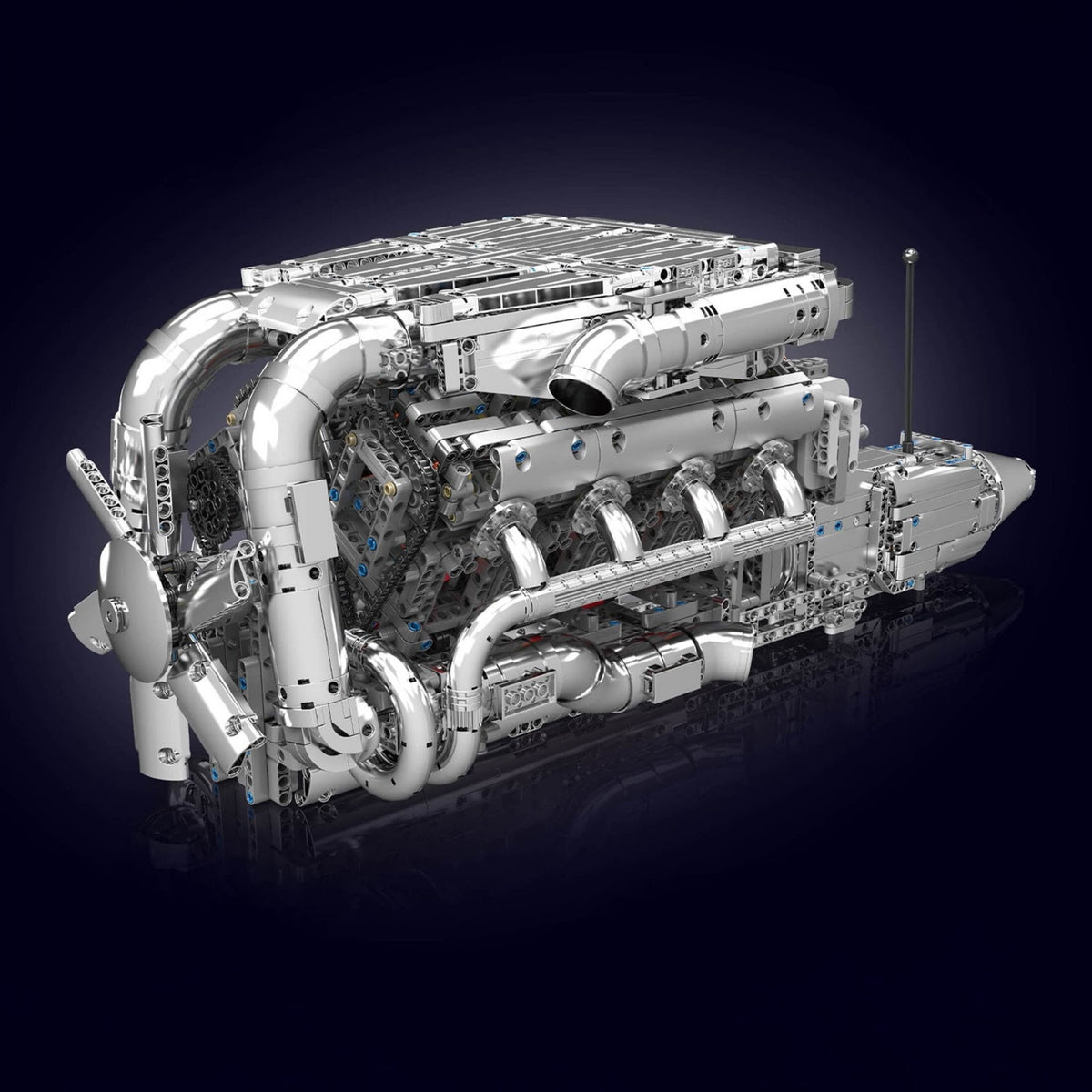5.5L AMG V8 Engine & Gearbox | 2898pcs - 5.5L AMG V8 Engine & Gearbox - vue 2 | Power Blockz