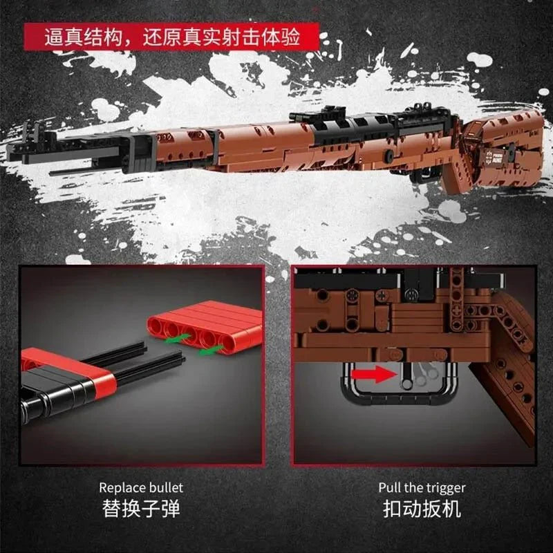 Mould King 14002S - Military Mauser 98K - vue 6 | Power Blockz