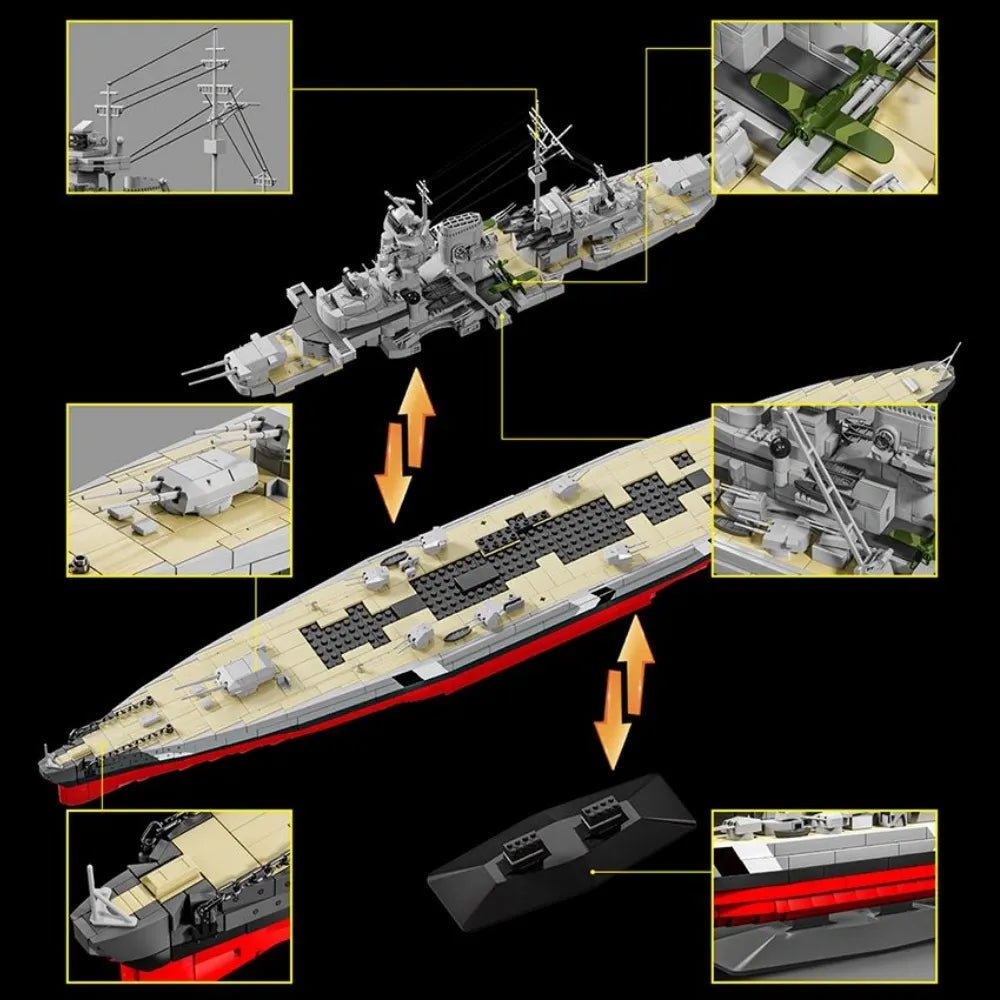 12GO 98005 - WWII Battleship 1940 - vue 5 | Power Blockz