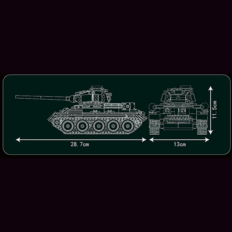 Mould King 20015 - Remote Controlled T-34 Tank - vue 8 | Power Blockz
