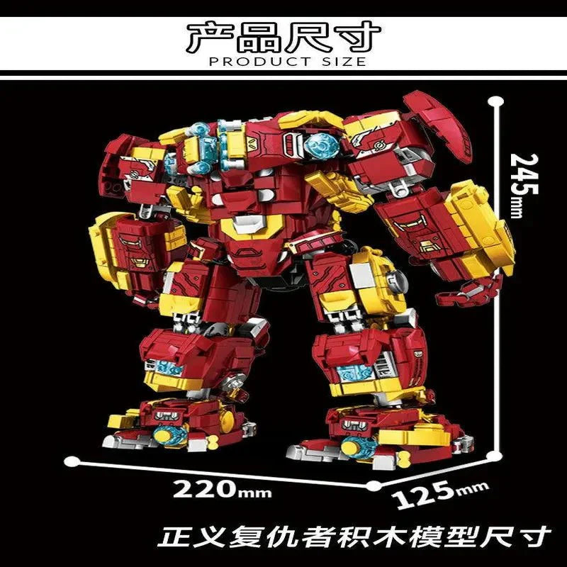 Ly 76066 - Super Heroes Marvel Iron Hero Warrior Robot Bricks Toy - vue 5 | Power Blockz