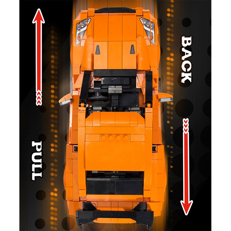 SY8407 - R35 GTR Godzilla Orange - vue 4 | Power Blockz