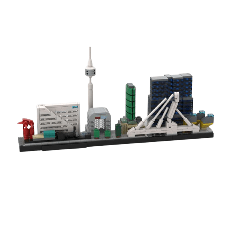 Gobricks MOC-40926 - Rotterdam Skyline - vue 5 | Power Blockz